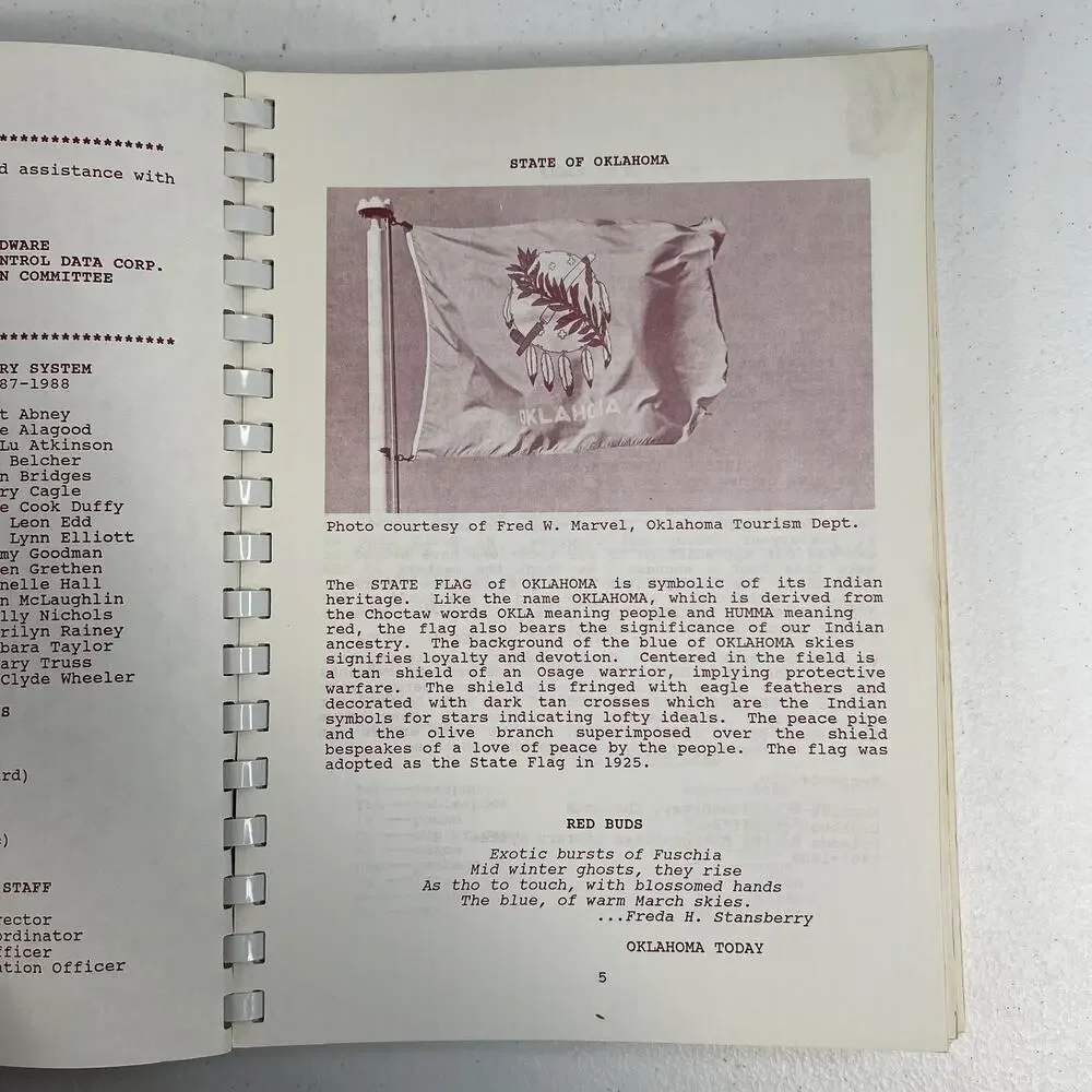 Vintage Sooner Prairie Receipts 1889-1989 Oklahoma Cookbook Softcover‎ History